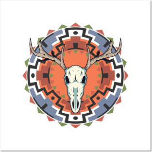 deer skull Posters and Art